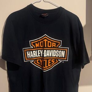 Harley-Davidson Black and Orange Short Sleeve Tee